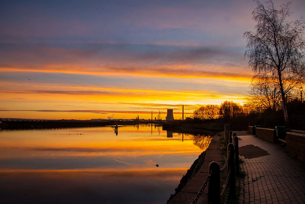 Manchester ship canal dawn