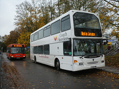 Coach Services YT09 YHM and Mulleys YN54 NXK at West Suffolk Hospital, Bury St. Edmunds - 21 Nov 2023 (P1170024)