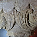 dorchester abbey church, oxon c12 scalloped capital with green men on the corners (11)