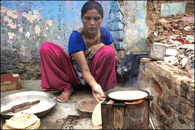 Préparation des chapatis