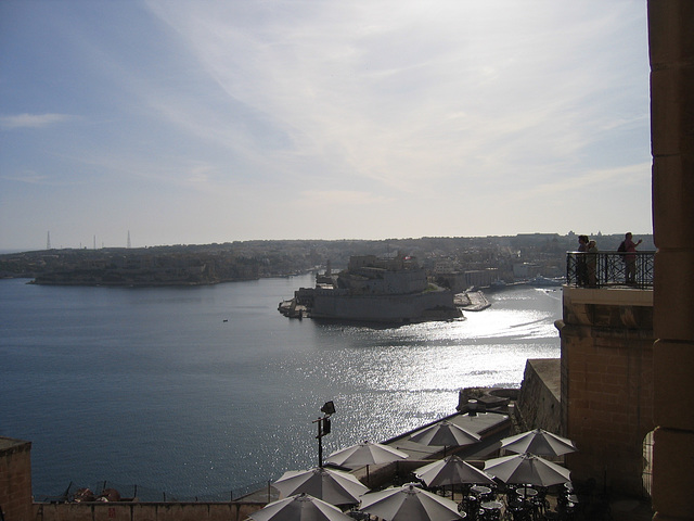 Fort St Angelo from Upper Barrakka Gardens, Valletta 2006