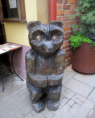 Bear at the entrance of Restaurant Lokys. Bear at the entrance of Restaurant Lokys.