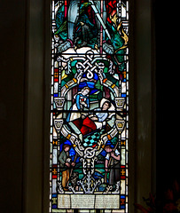 Detail of War Memorial Window, Lowther Church, Cumbria