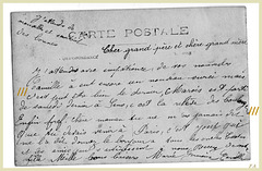 Petite Histoire...dans la Grande Histoire ! -Verso de la carte postale familiale (vue précédente)