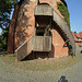 Der Schlossturm in Lauenburg - mit Schatten