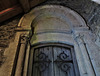 dorchester abbey church, late c12 doorway in the west wall of the north transept, probably reset, (16)