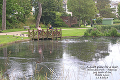 A quiet place to chat -Alexandra Park Hastings south of the middle lawn 12 8 2023