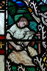 Detail of War Memorial Window, Lowther Church, Cumbria