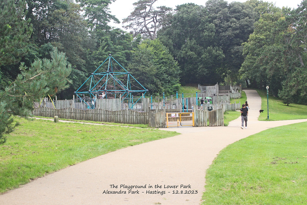 Alexandra Park Hastings  The playground in the lower park12 8 2023