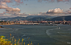 Paisaje desde Punta Galea en Getxo.