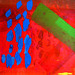 Blue on Red Monoprint. 23x31 inches.Kieron Farrow(1)