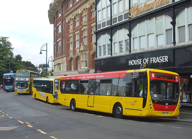 DSCF3622 Yellow Buses vehicles in Bournemouth - 27 Jul 2018