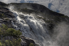 Langfoss waterfall, Etne.