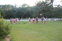 HFF EVERYONE  !!    ( some of the  kids at play at G/daughter's 13th party, more kids down the fence to the left   :)))