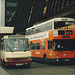 Rossendale Transport 3 (F93 CWG) and GM Buses North 4305 (MNC 505W) in Rochdale – 15 Apr 1995 (260-06)