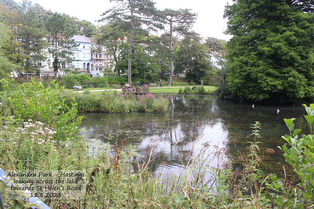 Alexandra Park Hastings from Middle Lawn to St Helen's Road 12 8 2023