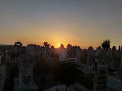 Cemetery sunset