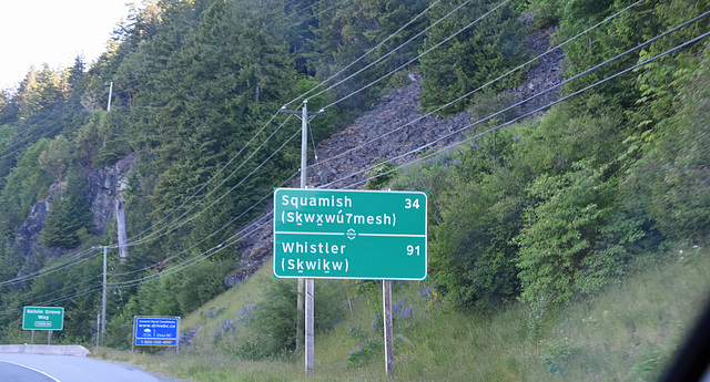 Auf der Strasse nach Squamish