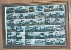 Display of coach photos at Hotel Mosfell, Hella, Iceland - 22 July 2002 (490-24)  (Photo 1 in a set of 5)