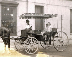 Karen and Donna, French Quarter Carriage Ride, 1960