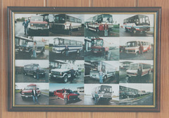 Display of coach photos at Hotel Mosfell, Hella, Iceland - 22 July 2002 (490-27)   (Photo 2 in a set of 5)