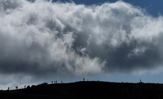 Mount Etna- Clouds Over the Silvester Craters