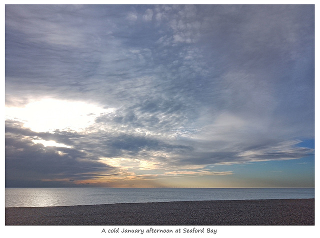 A cold January afternoon at Seaford Bay 10 1 2024