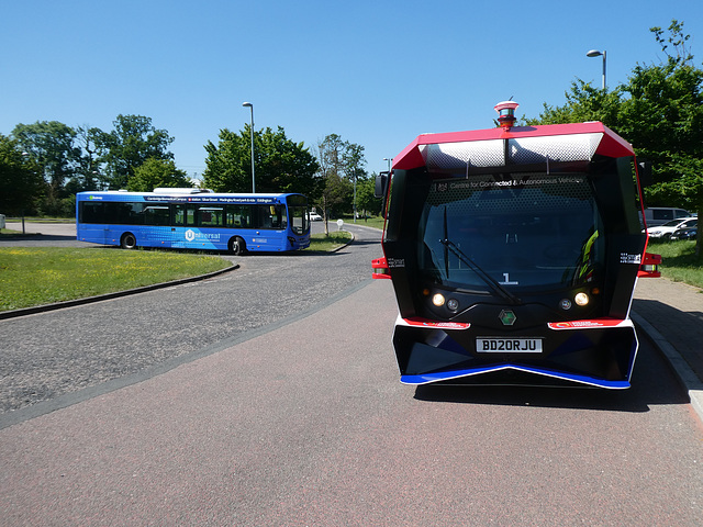 Autonomous vehicle trial, Cambridge - 16 Jun 2021 (P1080618)