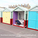 One of Hove’s many beach huts gets an end of season paint job 5 10 2023