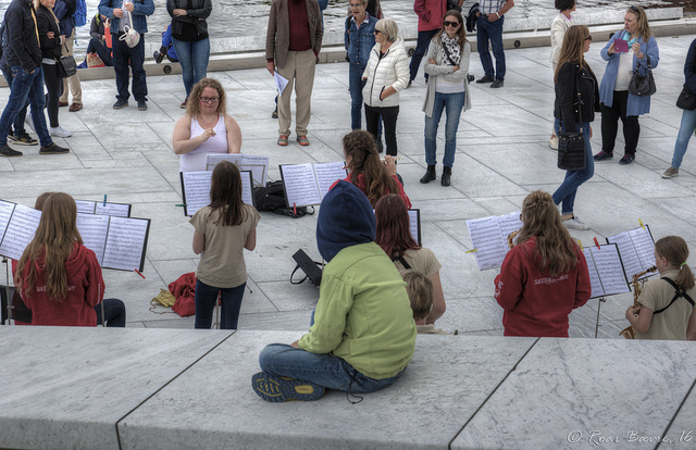 The kid and the music.