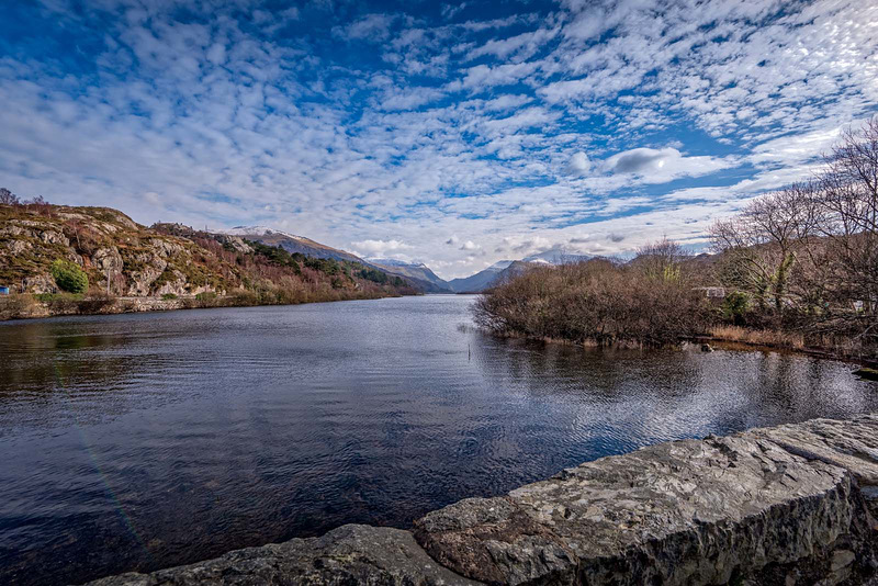 Wide view of Lake Padarn