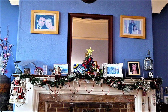 The bower for the fireplace mantle looks good every year