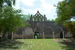 Mexico, Ruins of Main Building in Abandoned Hacienda Mucuyche