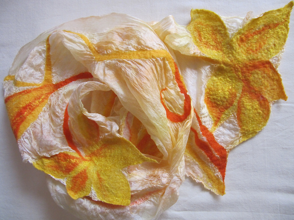 nuno felted scarf