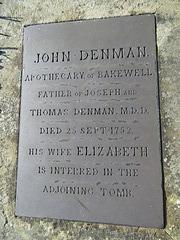 bakewell  church, derbs (102)c18 chest tomb of john denman, apothecary, +1752