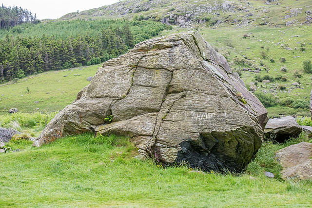 A rock outcrop at Capel Curig.