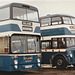 Delaine Coaches 72 (ACT 540L) and 50 (RCT 3) at the Cambus garage open day in Cambridge – 17 Sep 1989 (102-6)