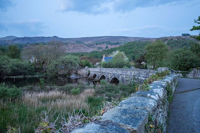 A single track bridge at the head of Llyn Padarn