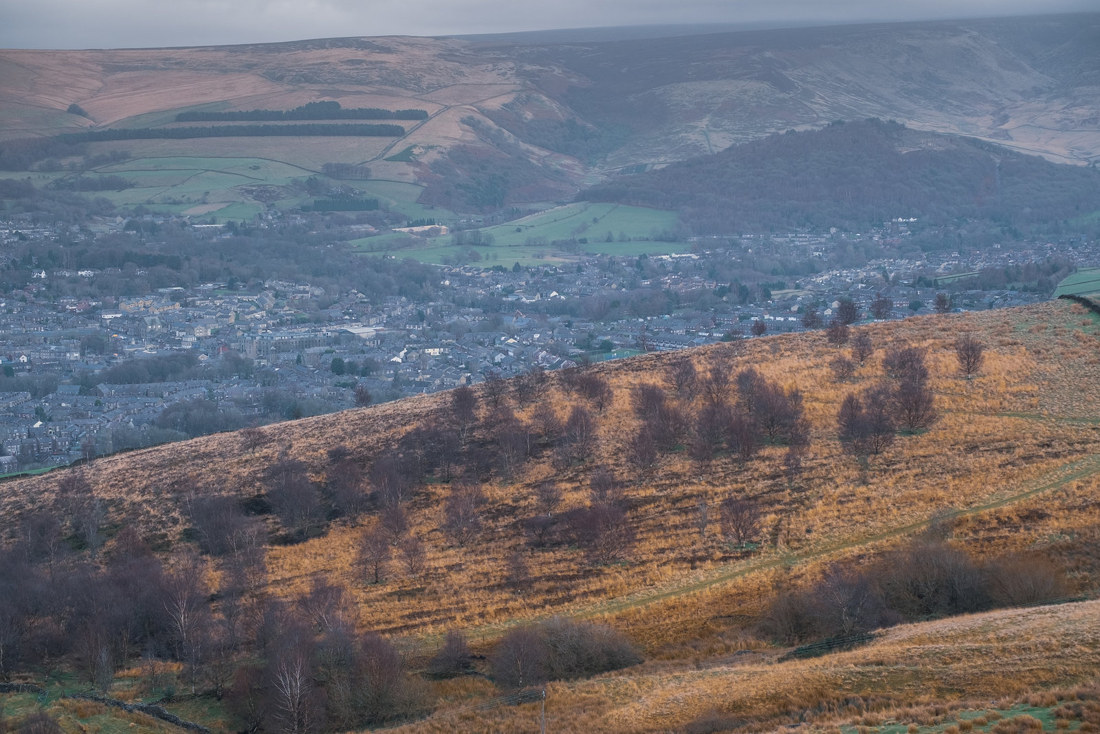 A hazy view North