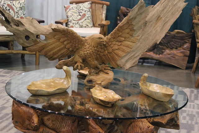 Wood Artisan display, at Home and Garden Show,   Savannah, Georgia