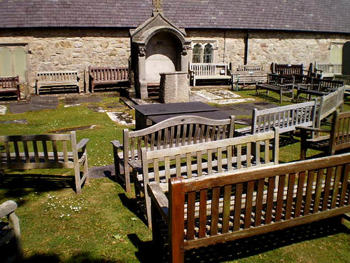 Outdoor stone pulpit.