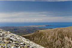 Quinag: Westerly view over the Minch