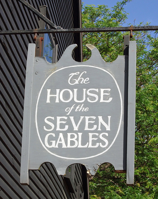 Sign from the House of the Seven Gables in Salem, June 2010