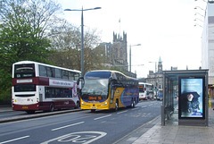 DSCF7403 Park's of Hamilton LSK 844 and Lothian Buses 885 (SN08 BWX) in Edinburgh - 8 May 2017