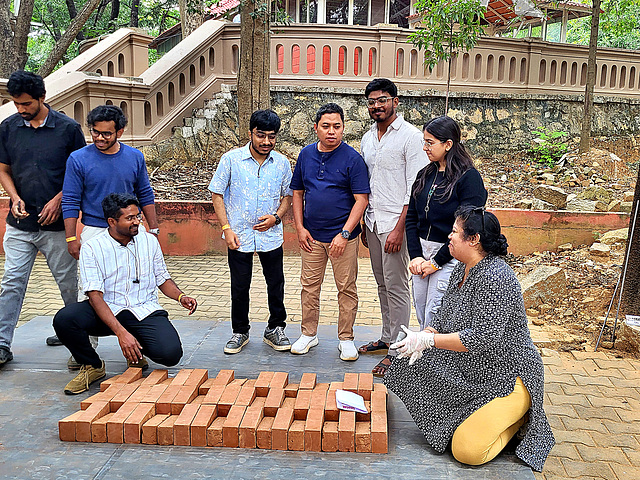 Architectural students at Chitrakala Parishad in Bangalore