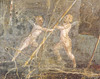 Detail of a Wall Painting of Cupids Near an Altar from a Villa Near the Palace at Portici in the Naples Archaeological Museum, July 2012