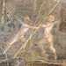 Detail of a Wall Painting of Cupids Near an Altar from a Villa Near the Palace at Portici in the Naples Archaeological Museum, July 2012