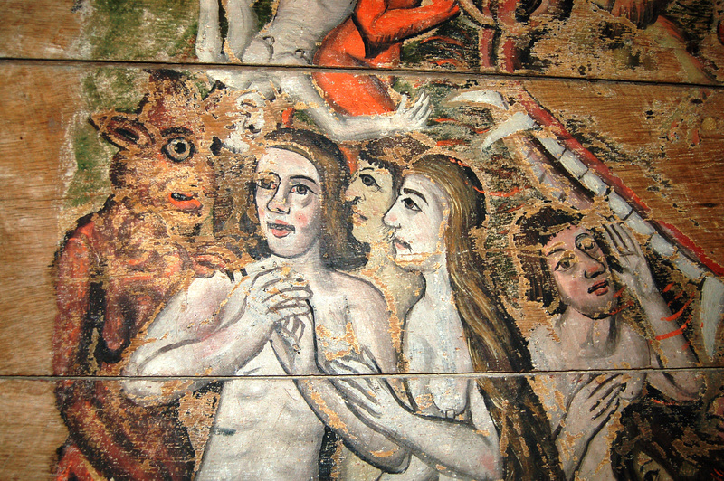 Detail of the Wenhaston Doom Painting, Saint Peter's Church, Wenhaston, Suffolk