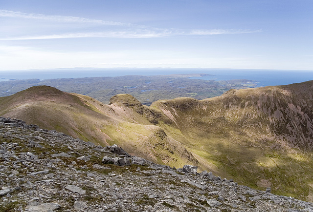 Quinag: Bàthaich Cuinneige and the ridge to Sàil Ghorm