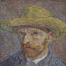 Detail of the Self-Portrait with a Straw Hat by Van Gogh in the Metropolitan Museum of Art, May 2011